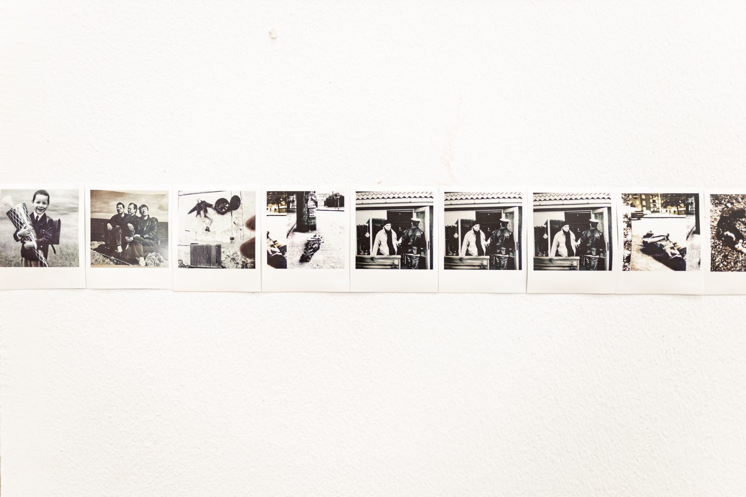 A row of vintage photographs from Holger Gladys's personal archive
