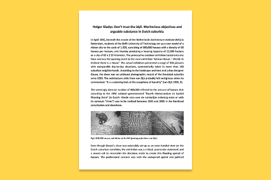 Cover of Don't Trust the Idyll: Meritorious Objectives and Arguable Substance in Dutch Suburbia (2015)